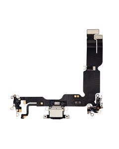 iPhone 15 Plus Laddkontakt med Flexkabel - Svart