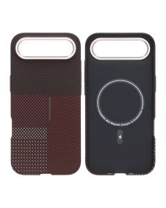 Mobilskal Aramidfiber för iPhone Air - Röd med rutnät