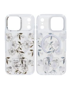 Skal Magsafe till iPhone 17 Pro - Transparent blommor och kvistar