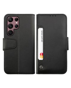 Samsung Galaxy S23 Ultra Plånboksfodral Extra Kortfack Rvelon - Svart- G-SP.se