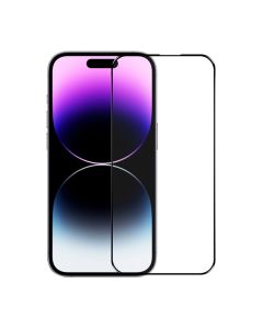 Skärmskydd iPhone 14 Pro Max - 3D Härdat Glas Svart (miljö)- G-SP.se