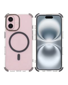 iPhone 16 Rvelon Mobilskal Magnet med Kantskydd - Grå