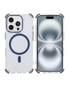 iPhone 16 Pro Max Rvelon Mobilskal Magnet med Kantskydd - Blå