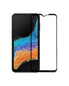 Skärmskydd Samsung Xcover 6 Pro - 3D Härdat Glas - Svart (miljö)- G-SP.se