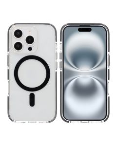 iPhone 16 Pro Max Mobilskal Magnet Dubbelskydd - Svart