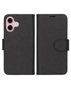 iPhone 16 Plus Plånboksfodral med Stativ - Svart