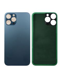 iPhone 13 Pro Max Baksida Glas med Självhäftande tejp - Blå