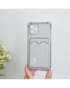 iPhone 11 Stöttåligt Skal med Korthållare - Grå- G-SP.se