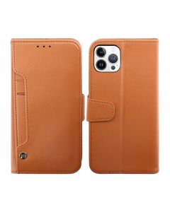 iPhone 14 Pro Max Plånboksfodral Extra Kortfack Rvelon - Brun- G-SP.se