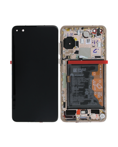 Huawei P40 Skärm med LCD Display + Batteri Original - Guld- G-SP.se
