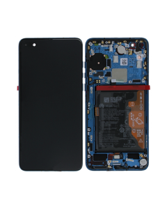 Huawei P40 Skärm med LCD Display + Batteri Original - Blå- G-SP.se