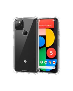 Stöttåligt Mobilskal Google Pixel 5 - Transparent- G-SP.se