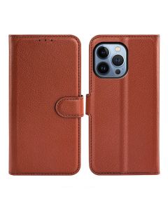 iPhone 14 Pro Max Plånboksfodral med Stativ - Brun- G-SP.se