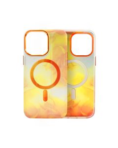 iPhone 13 MagSafe Mobilskal - Orange Abstrakt- G-SP.se