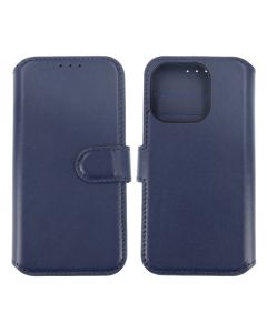 iPhone 15 Pro Plånboksfodral Läder Rvelon - Blå- G-SP.se