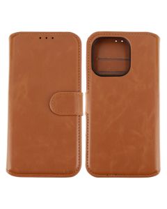 iPhone 15 Pro Plånboksfodral Magnet Rvelon - Brun- G-SP.se