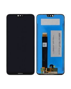 Nokia 7.1 Skärm med LCD Display OEM - Svart