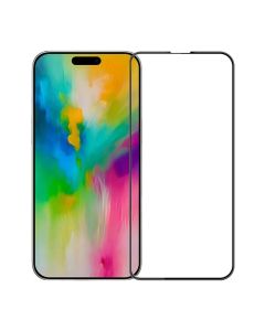 Skärmskydd Härdat Glas iPhone 16 Pro Max - Svart (miljö)