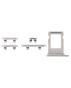 Knappar och Simkorthållare för iPhone 16 Pro/16 Pro Max - Vit