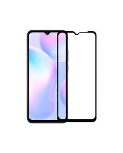 Skärmskydd Xiaomi Redmi 9A - 3D Härdat Glas Svart- G-SP.se