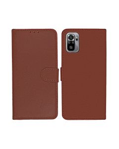 Xiaomi Redmi Note 10/10S Plånboksfodral med Stativ - Brun- G-SP.se