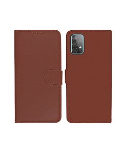 Samsung Galaxy A72 5G Plånboksfodral med Stativ - Brun- G-SP.se