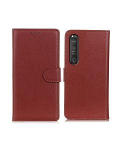 Sony Xperia 1 III 5G Plånboksfodral med Stativ - Brun- G-SP.se