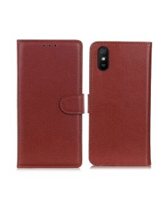 Xiaomi Redmi 9A Plånboksfodral med Stativ - Brun- G-SP.se
