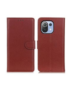 Xiaomi Mi 11 Lite 5G Plånboksfodral med Stativ - Brun- G-SP.se