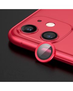 iPhone 12 Linsskydd med Metallram - Röd (2-pack)- G-SP.se