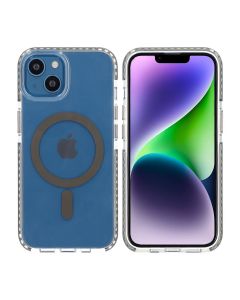 iPhone 13/14 Mobilskal Magnet Dubbelskydd - Grå