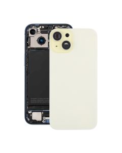 iPhone 15 Plus Baksida Glas med Magnet och Kameralins - Gul