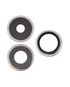 Kameralins med metallram iPhone 15 Pro - Vit