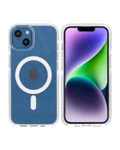 iPhone 13/14 Mobilskal Magnet Dubbelskydd - Vit