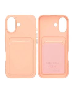 Mobilskal Silikon med Korthållare för iPhone 17 - Rosa