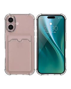 iPhone 16 Plus Mobilskal Stöttåligt med Korthållare - Svart