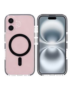 iPhone 16 Plus Mobilskal Magnet Dubbelskydd - Svart