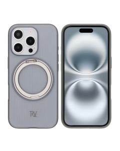 iPhone 16 Pro Max Rvelon Skal Roterande Magnet Stativ - Grå