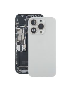 iPhone 15 Pro Baksida Glas med Magnet och Kameralins - Naturlig Titan