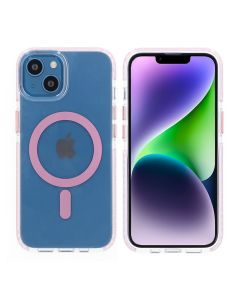 iPhone 13/14 Mobilskal Magnet Dubbelskydd - Rosa