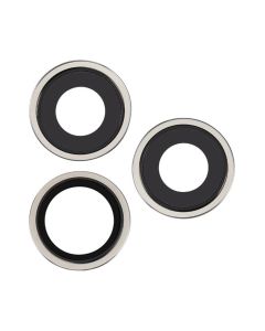 Kameralins med metallram iPhone 15 Pro Max - Vit