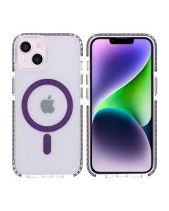 iPhone 13/14 Mobilskal Magnet Dubbelskydd - Lila
