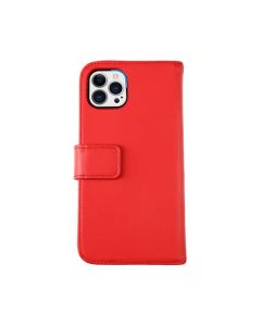 iPhone 13 Pro Plånboksfodral Läder Rvelon - Röd- G-SP.se
