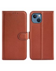 iPhone 15 Plus Plånboksfodral med stativ - Brun- G-SP.se