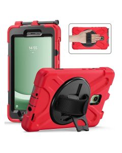 Fodral med Handrem och Ställ för Galaxy Tab Active3 - Röd