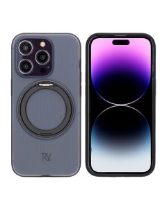 iPhone 14 Pro Rvelon Skal Roterande Magnet Stativ - Svart