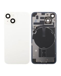 iPhone 14 Baksida Glas Komplett - Vit