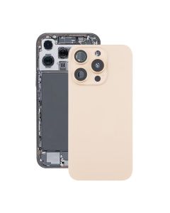 iPhone 16 Pro Max Baksida Glas med Magnet och Kameralins - Sandfärgad Titan