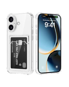 Stöttåligt Mobilskal med Korthållare för iPhone 17 - Klar- G-SP.se