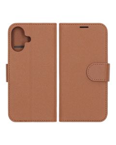 Plånboksfodral med stativ till iPhone 17 - Brun